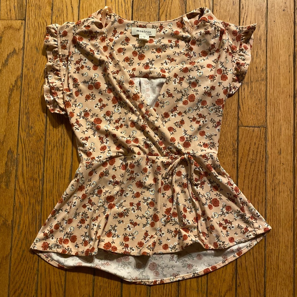 Floral Pink Peplum Blouse